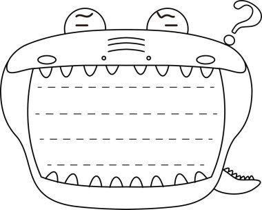 Şirin kayman yazı tahtası taslağı 