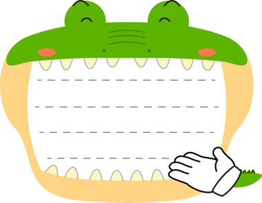 Şirin timsah not defteri. 