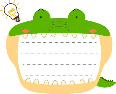 Şirin timsah not defteri. 