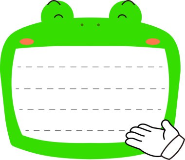 Şirin kurbağa not defteri.