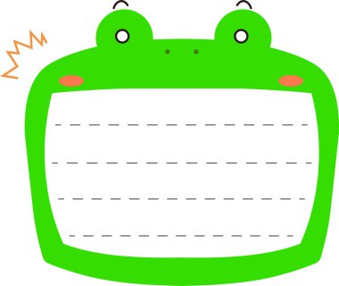 Şirin kurbağa not defteri.