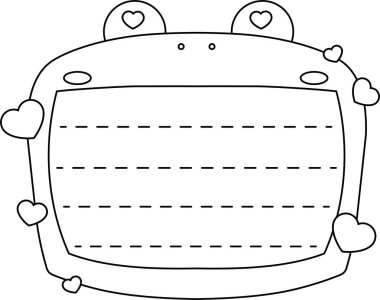 Sevimli kurbağa notları ana hatları.