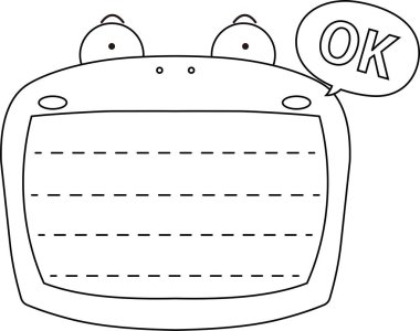 Sevimli kurbağa notları ana hatları.