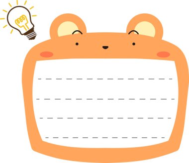 Sevimli Ayı not tahtası ana hatları 