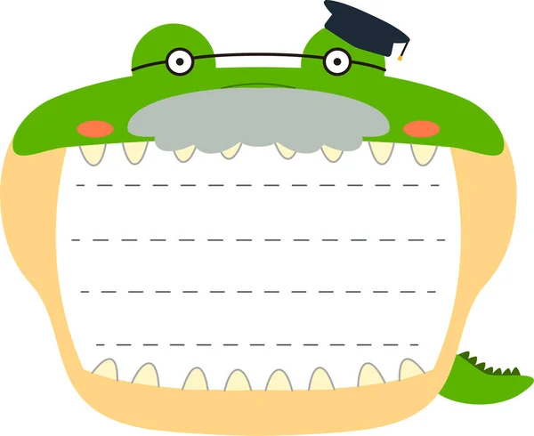 Schattig krokodillenbord — Stockvector