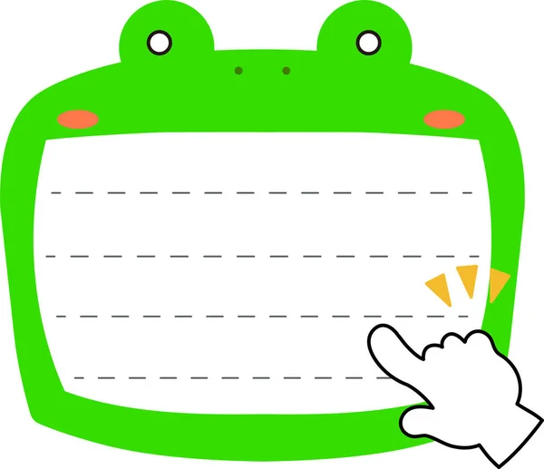Ładna żaba notatnik — Wektor stockowy