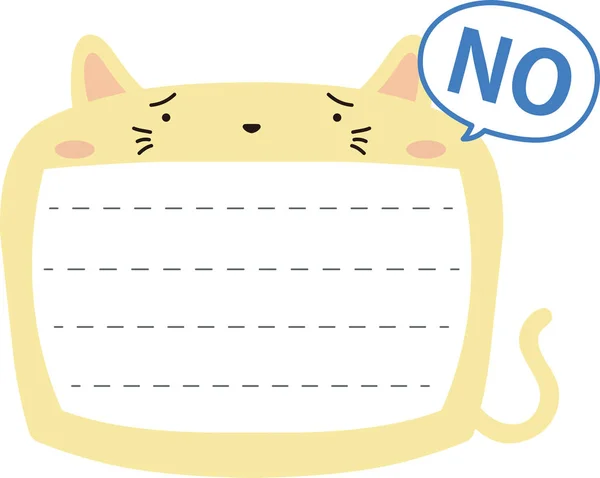 Cute Cat noteboard — Stock Vector