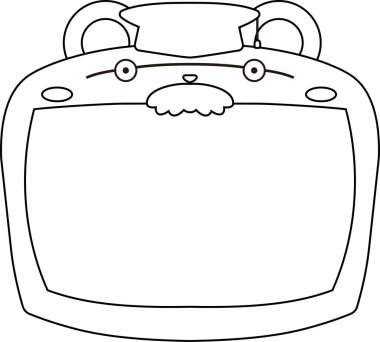 Sevimli Ayı beyaz tahta taslağı 