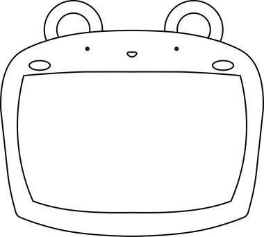 Sevimli Ayı beyaz tahta taslağı 