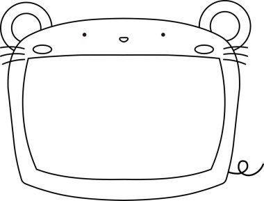 Şirin fare beyaz tahta ana hatları 