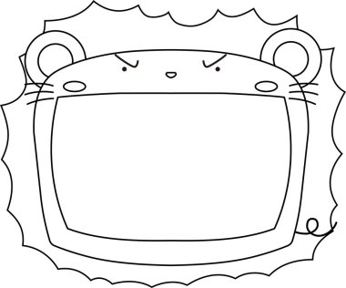 Şirin fare beyaz tahta ana hatları 