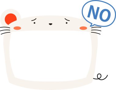 Şirin beyaz fare tahtası 