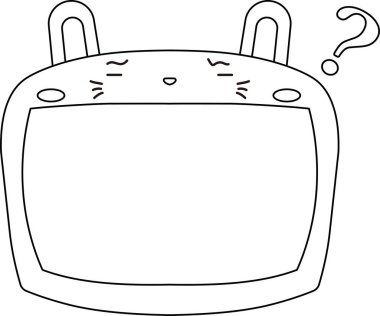 Sevimli beyaz tavşan beyaz tahta taslağı