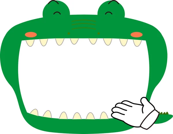 Leuke krokodil whiteboard — Stockvector