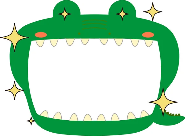 Leuke krokodil whiteboard — Stockvector