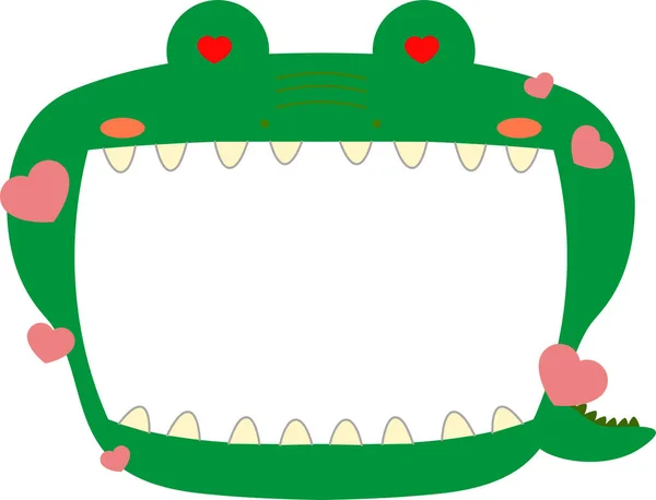 Симпатична дошка крокодила — стоковий вектор