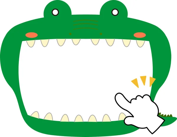 可爱的鳄鱼白板 — 图库矢量图片