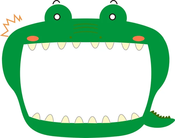 Cute crocodile whiteboard — Stock Vector