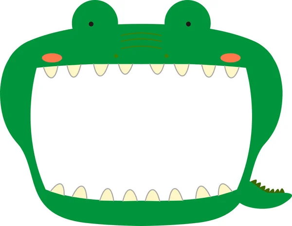 Niedliches Krokodil-Whiteboard — Stockvektor