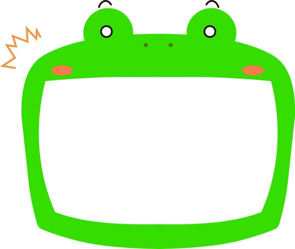 可爱的青蛙白板 — 图库矢量图片