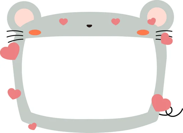 かわいいマウスホワイトボード — ストックベクタ
