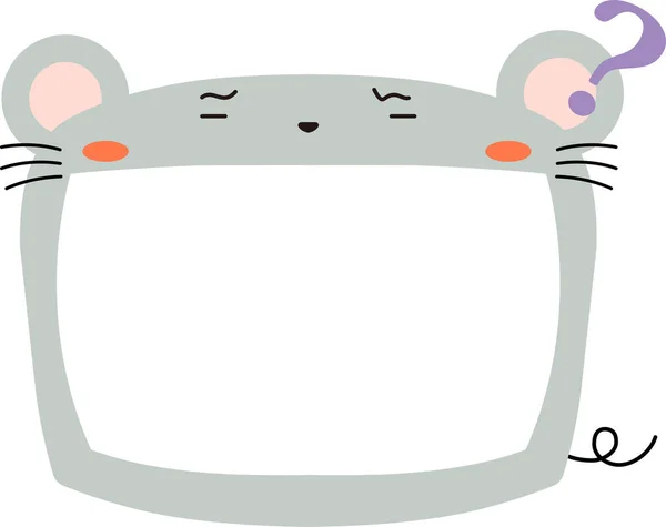 Carino mouse lavagna — Vettoriale Stock