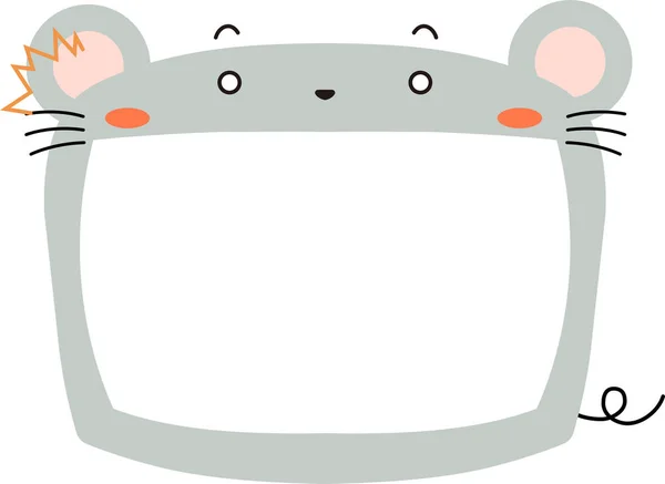 Tableau blanc souris mignon — Image vectorielle