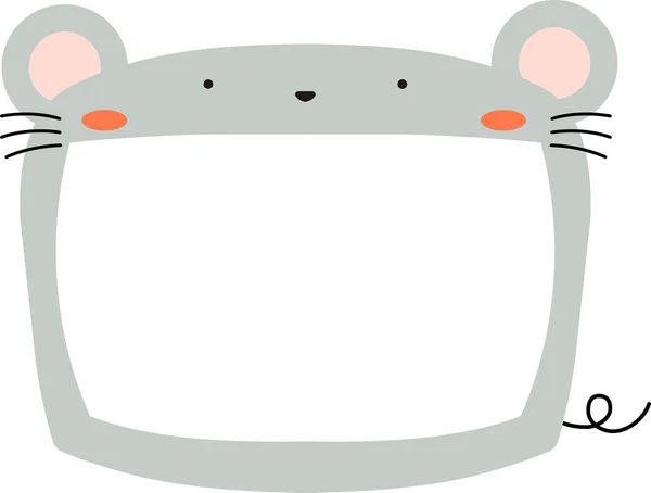 Tableau blanc souris mignon — Image vectorielle