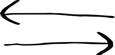 Kara El, çeşitli görünüşlü oklar çizmiş.