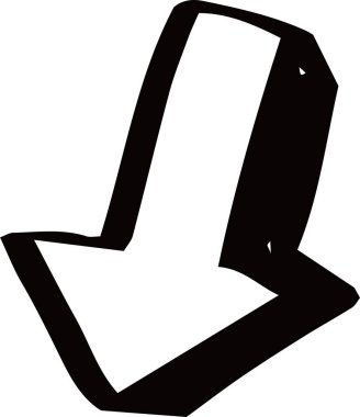 Kara El çeşitli görünüm okları çizdi 