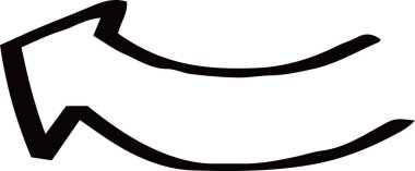 Kara El çeşitli görünüm okları çizdi 