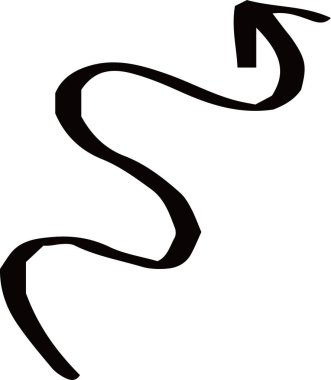 Kara El çeşitli görünüm okları çizdi 