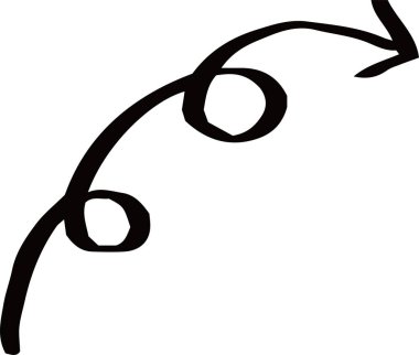 Kara El çeşitli görünüm okları çizdi 