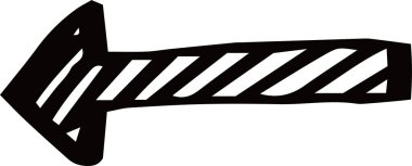 Kara El çeşitli görünüm okları çizdi 