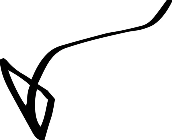 Mano nera disegnato carino varie frecce aspetto — Vettoriale Stock