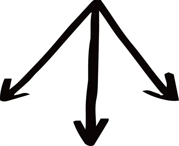 Black Hand drawn Various appearance arrows — Stock Vector
