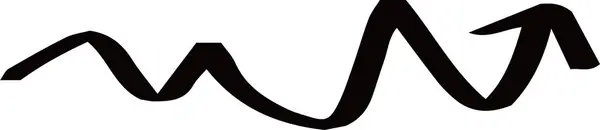 Noir dessiné à la main Diverses flèches d'apparence — Image vectorielle