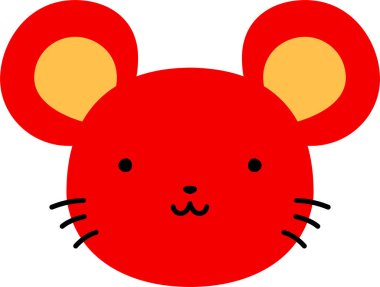 Kırmızı Şirin fare yüzü 