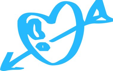 Renkli El, çeşitli görünümlü oklar çizdi 