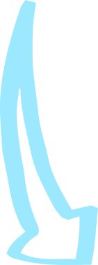 Renkli El, çeşitli görünümlü oklar çizdi 