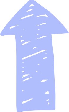 Renkli El, çeşitli görünümlü oklar çizdi 