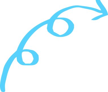 Renkli El, çeşitli görünümlü oklar çizdi 