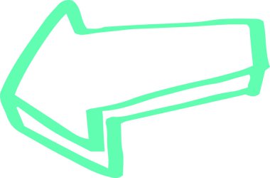 Renkli El, çeşitli görünümlü oklar çizdi 