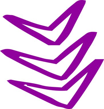 Renkli El, çeşitli görünümlü oklar çizdi 