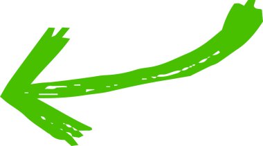 Renkli El, çeşitli görünümlü oklar çizdi 