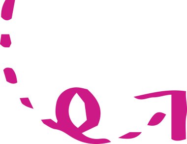 Renkli El, çeşitli görünümlü oklar çizdi 