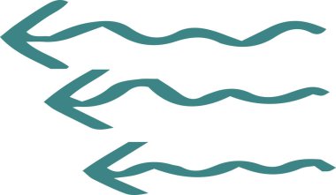 Renkli El, çeşitli görünümlü oklar çizdi 