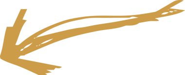 Renkli El, çeşitli görünümlü oklar çizdi 