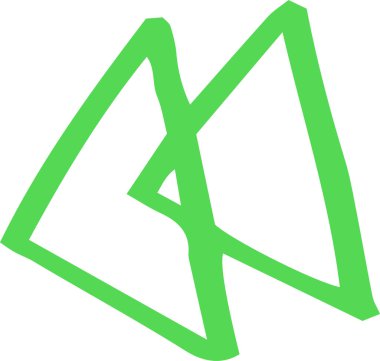 Renkli El, çeşitli görünümlü oklar çizdi 