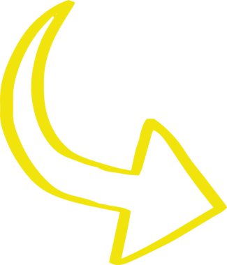 Renkli El, çeşitli görünümlü oklar çizdi 